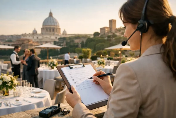Onsite Event Coordination Checklist for Italy